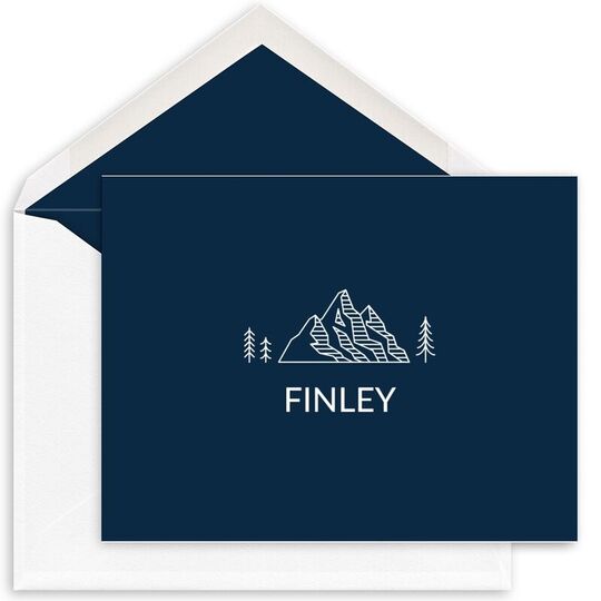 Mountain Style Folded Note Cards